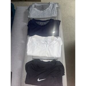 Lot of 4 Nike + Fabletics The Training Day Muscle Tank Mens Size XS Black White